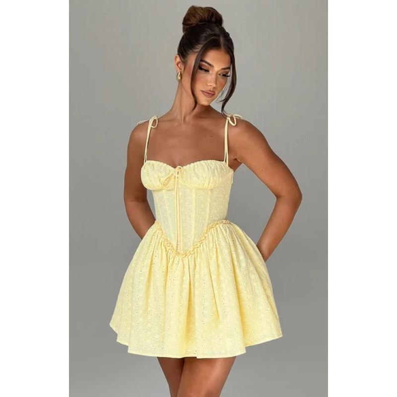 Женские однотонные мини-платья с оборками для выпускного вечера, пикантное женское вечернее платье-баллон на подтяжках, женское классическое платье на день рождения в стиле Золушки с завышенной талией