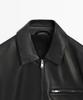 Кожаная куртка Massimo Dutti с карманами из кожи наппа
