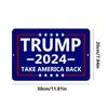 Vintage Metal Plate Trump 2024 Rectangular Iron Painting Wall Home Decor30x20cm