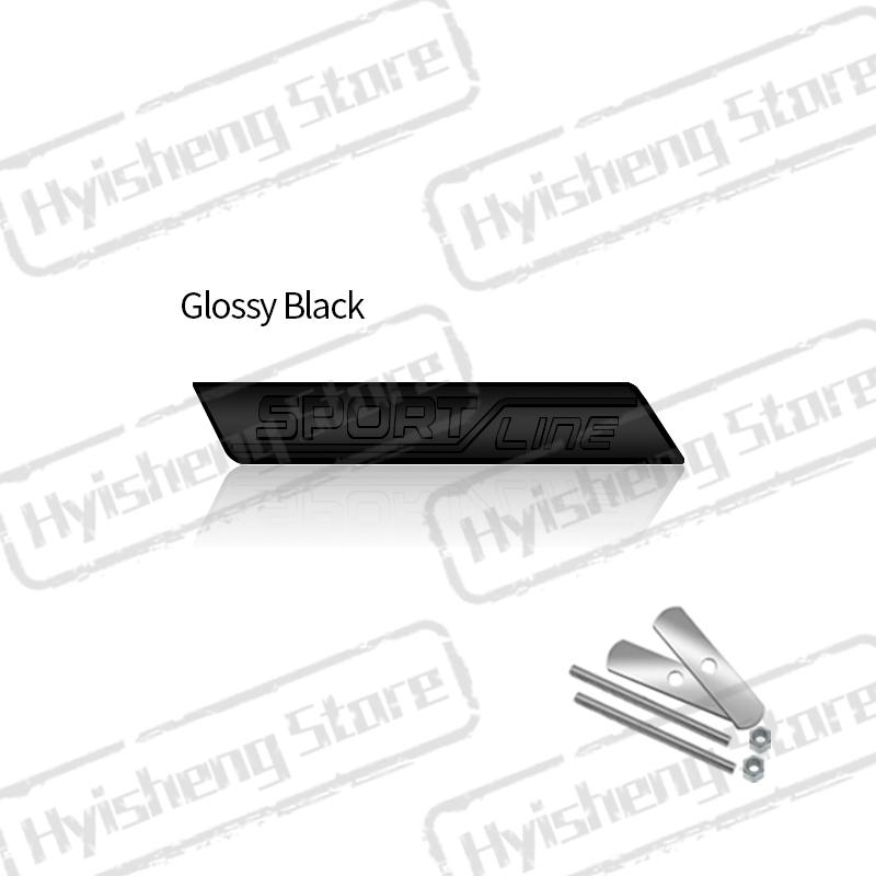 AAABV1 Metal Car Styling Sport Line Front Grille Sticker Badge Rear Trunk Body Emblem For Skoda VRS Octavia Rapid Kodiaq Karoq Superb