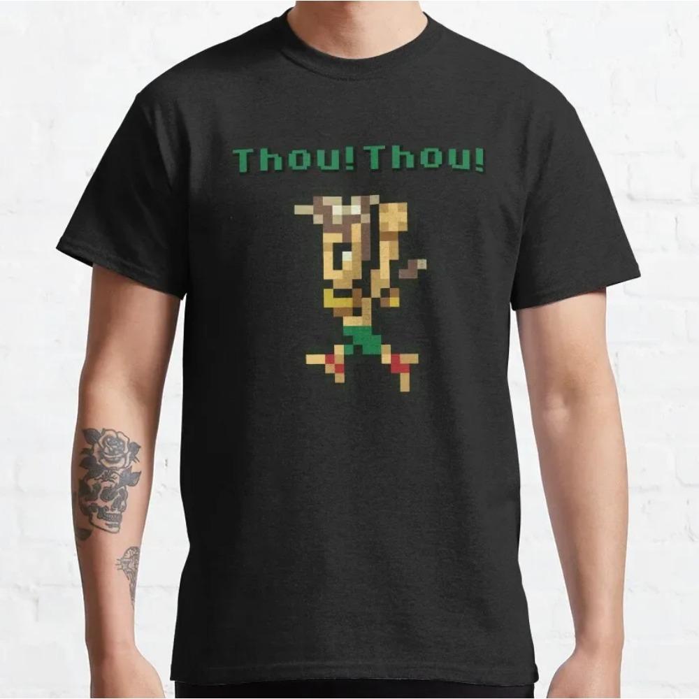 Cool T-shirt Video Game Round Neck T-shirt Graphic Printing Clothes Final Fantasy All FF Pixel Sprite Men
