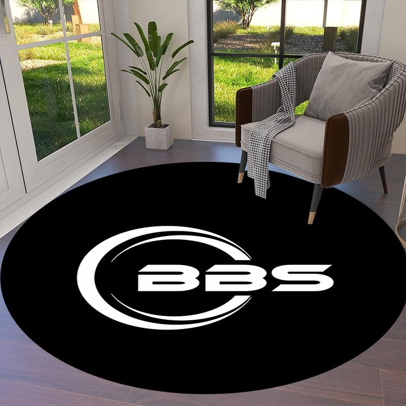 BBS Round Area Rug,Carpet Rug for Living Room Bedroom Sofa Playroom Decor,Non-slip Floor Mat