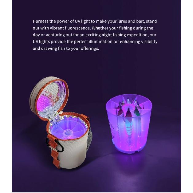 New Fishing Bags and Boxes Fishing Lure UV Glow Light Fill Light Tool Squid Jig Egi Tackle Box Hard Bait Metal Jig Storage Case