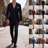 Men's Slim Fit Suit, One Button Three Piece Set, Business Wedding Party Formal Suit, Jacket, Vest And Pants