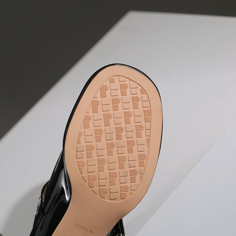 Patent PU Leather Orange Red Closed Toe Women Pumps Big Size 47 48 Mature Lady Office Shoes Buckle Strap Mary Jane Chunky Heels Big Plus Size 48
