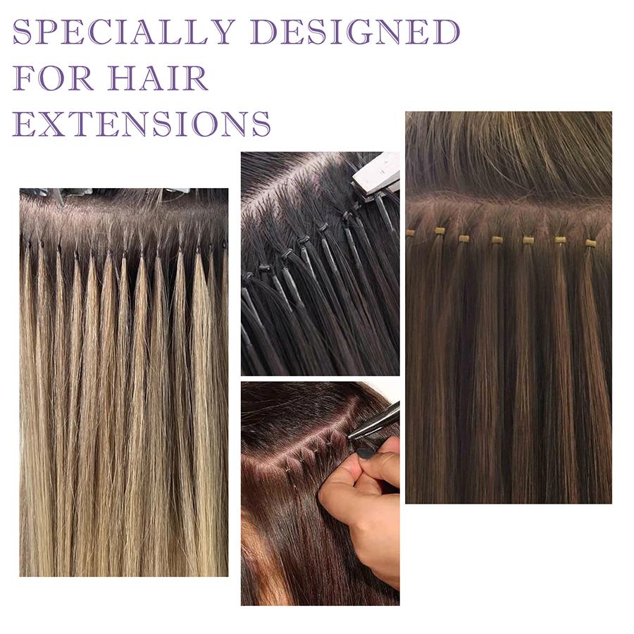 1 упаковка, набор для наращивания волос, 200 шт., нано-звенья/бусины, красные плоскогубцы для наращивания волос с изогнутым носом, микро-крючок, игольчатый нитевдеватель