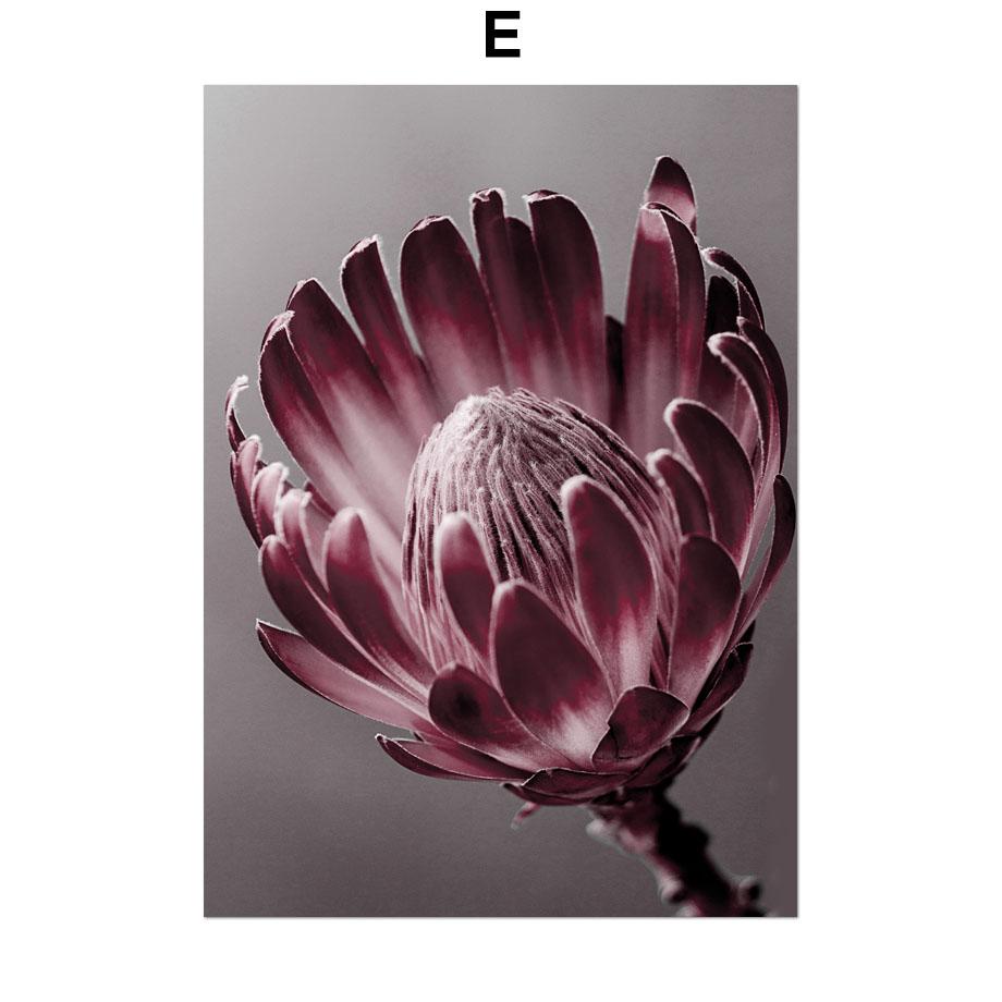 Большой розовый пион, роза, листья, настенная живопись на холсте, постеры на скандинавскую тему и принты, настенные панно для гостиной, декора салона