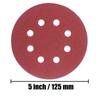 50 шт. 5-дюймовые шлифовальные диски с 8 отверстиями и липучкой, наждачная бумага зернистостью 60 120 180 240 400 для орбитальной шлифовальной машины