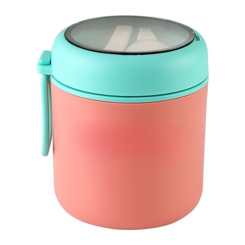 Stainless Steel Vaccum Cup Soup Lunch Box Storage Warmer with Spoon Food Drinking Cup with Spoon Thermal Jar Insulated Soup Thermos Containers Cooler