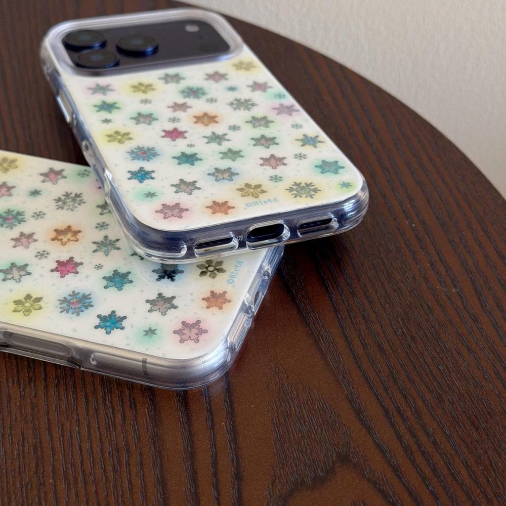 Цветная снежинка на весь экран для iPhone16promax Apple 17 Pro чехол для мобильного телефона 15 защитный чехол 13/14 женский
