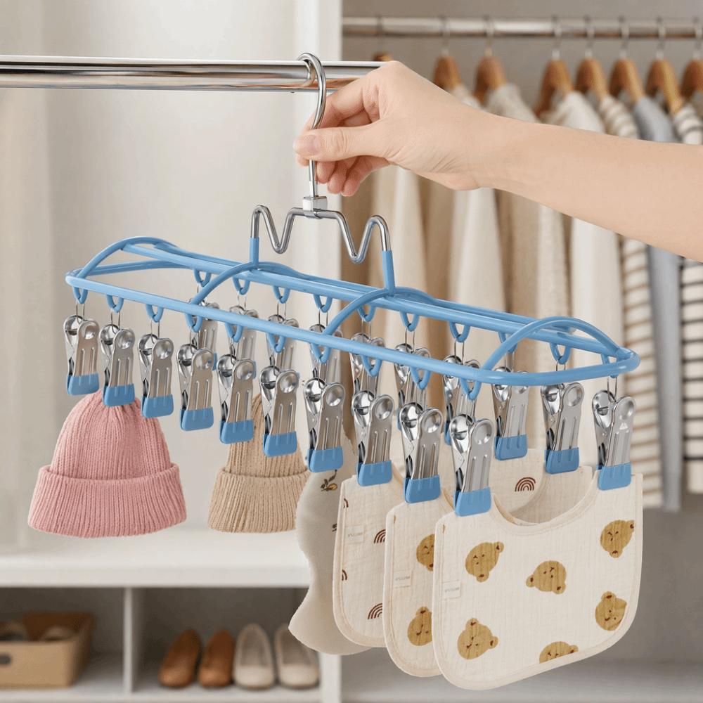 Stainless Steel Sock Drying Rack Windproof Clothes Hanger Clothes Drying Hanger Travel