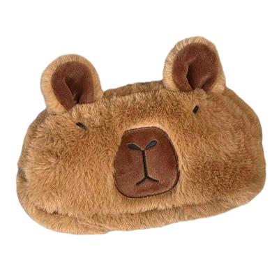 Милая плюшевая сумка для хранения карандашей Capybara с изображением мультяшных животных, многофункциональный чехол для канцелярских принадлежностей большой емкости