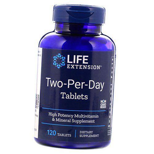 Мультивитамины Дважды в День, Two-Per-Day Tablets, Life Extension  60таб (36346001)