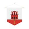 Fanion – Drapeau De Gibraltar – 30 X 45 Cm – Polyester – À Suspendre –