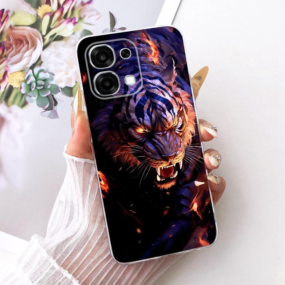 For Oppo A6 Pro 4G 5G OPPOA6 / Oppo F31 Pro Phone Case Soft Clear Silicone Back Cover Butterfly Dragon Fashion Pattern Bumper