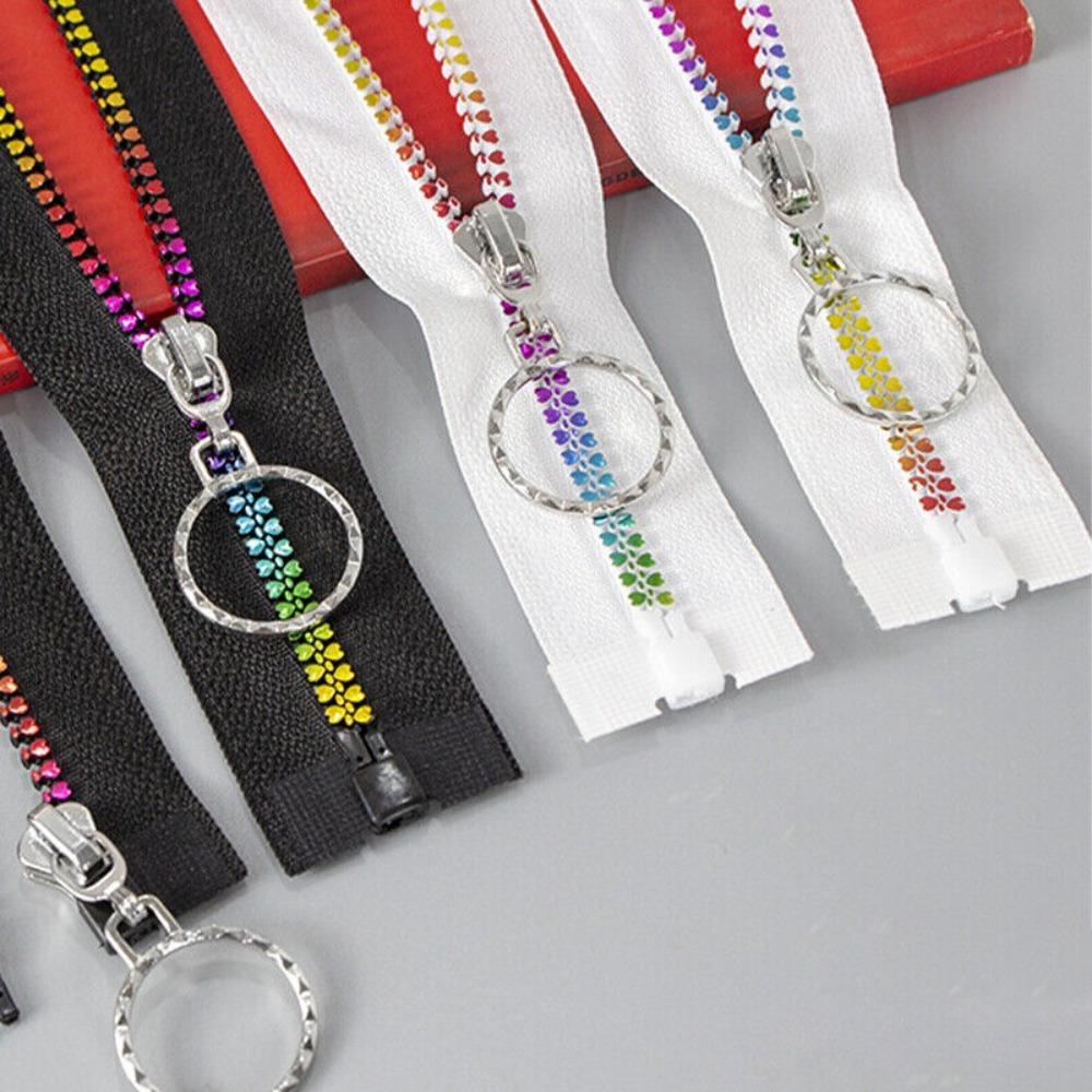 Молнии в форме сердца с зубцами для курток, пальто, швейные принадлежности, смоляные молнии, новые открытые молнии