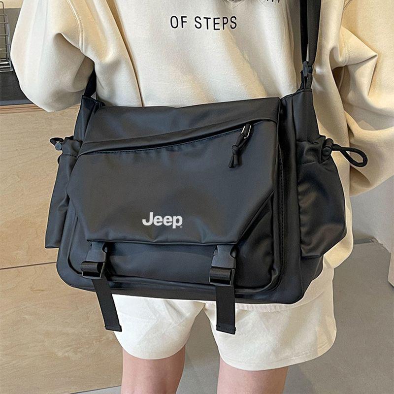 Jeep Messenger Bag Large Capacity Sports Casual Portable Business Travel Bag Unisex bags Black PP51X01190-1