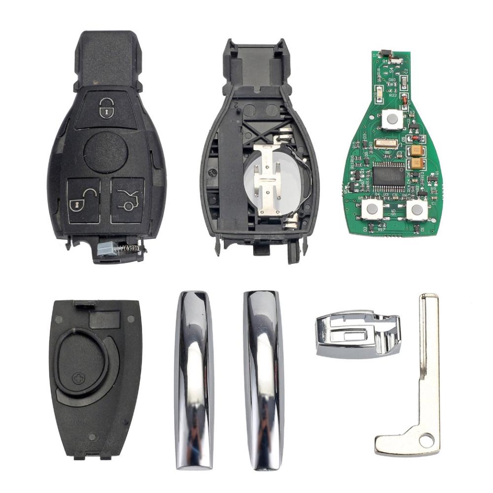433MHz 3 Buttons Keyless Uncut Flip Remote Key Fob for Mercedes Benz Year 2000+ NEC&BGA Control
