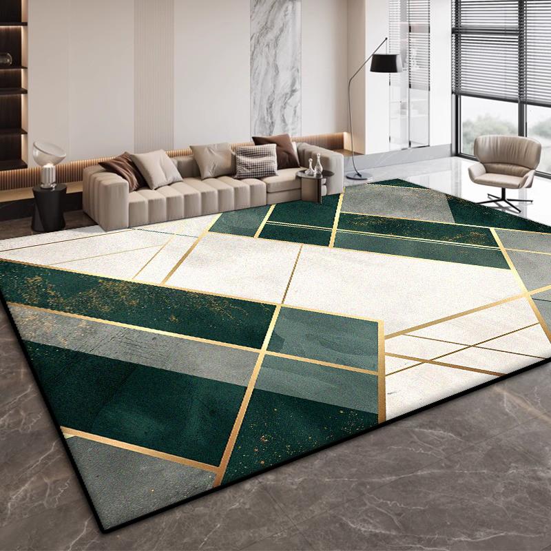 Современный геометрический дизайн ковер для гостиной простая декорация спальня нескользящие большие ковры офис журнальные столики мягкий коврик моющийся