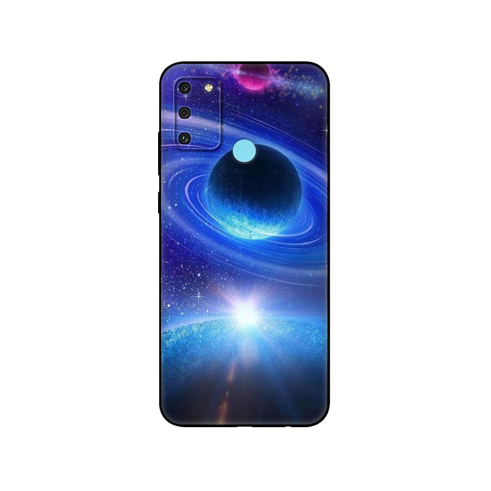 Черный чехол из ТПУ для Huawei Honor 8a Prime 8s Prime 9 Lite honor 9A 9C 9X Premium 9x Pro 9S Sky Space planet Moon stars Design