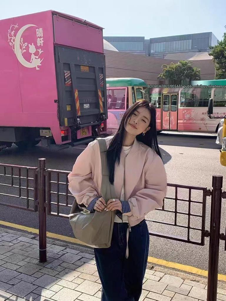 Женская короткая куртка в японском стиле, маленького размера, свободного кроя: Весенне-осенняя куртка-авиатор для бейсбола