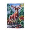 Deer Garden Flag Double Stitching Linen Double Sided Design Weather Resistant Deer Garden Yard Flag