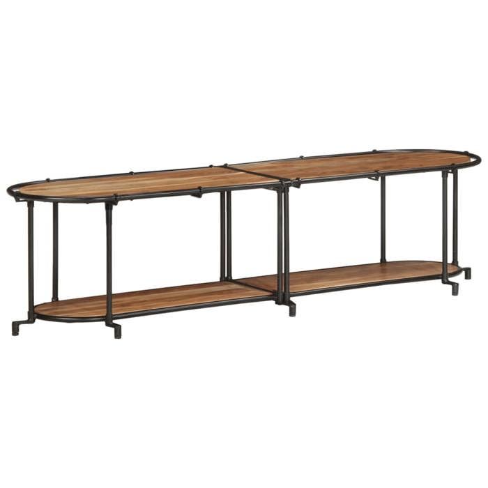 VidaXL Meuble TV 160x42x40 cm bois d'acacia massif, banc TV, meuble hifi, console TV, buffet TV, meuble multimédia, placard 4013492