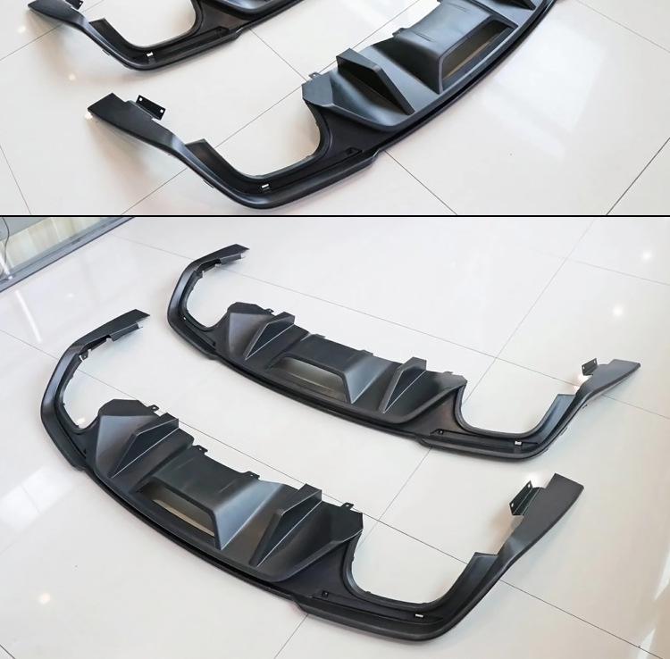 18-20 Ford Mustang Modified Quad Exhaust Rear Lip Small Body Kit Carbon Fiber Spoiler