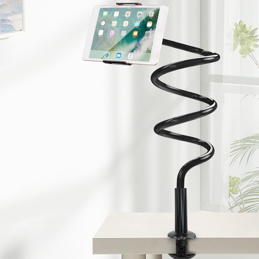 Bedside Phone Holder Clip 360°Rotatable Flexible Long Arm Stand Wear Resist Overhead Cell Phone Clamp for Bedroom Living Room