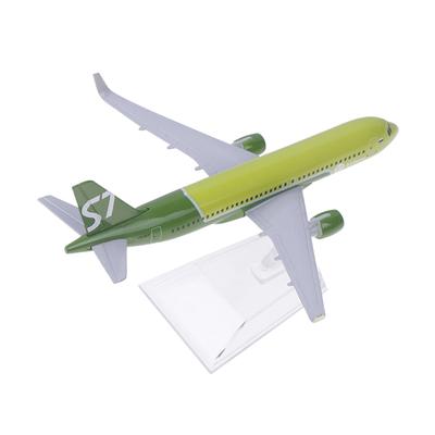 16 см зеленый литой металл 1:400 масштабных самолетов Россия Сибирь S7 Airlines Airbus A320 Модель самолета Самолет из сплава Модель самолета