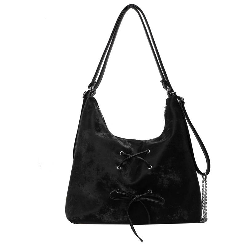 Модная женская сумка-мессенджер через плечо для студентов большой вместимости с бантом, новинка