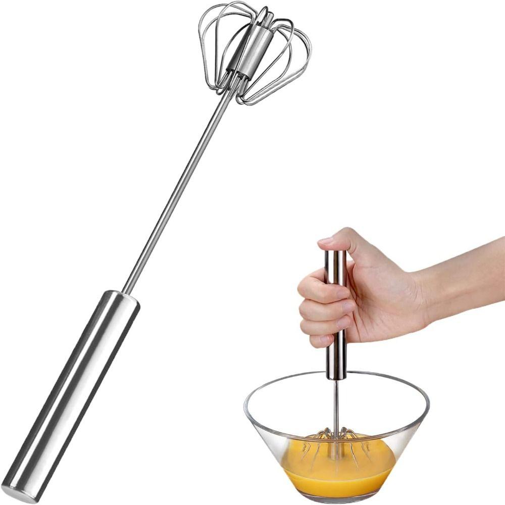 Upgraded Egg Whisk Hand Push Semi Automatic Whisk Durable Rotary Whisk Blender  Baking