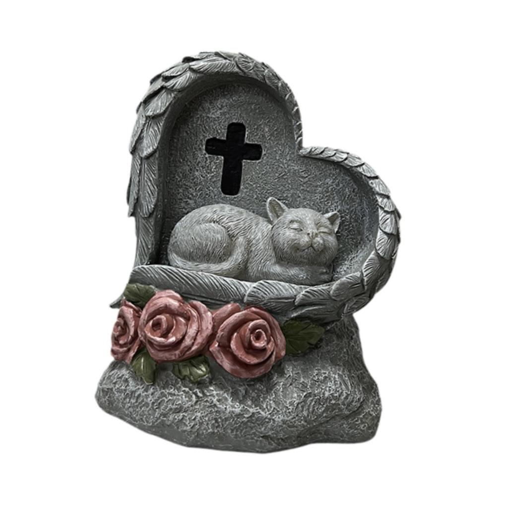 Pet Tombstone Statue Loss of Pet Sympathy Gifts Lawn Resin Pet Grave Marker