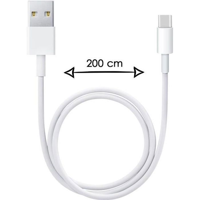 Câble de recharge - PH26 - Type C - 2 mètres - Compatible Samsung Galaxy A40 - Charge rapide