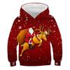 Spring Autumn Kids Christmas Santa Claus Hoodie Men Cartoon Pullover Adult Casual Hooded Clothing Boys Girls Fashion Top Coat