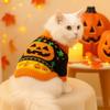 Turtleneck Design Halloween Dog Sweater Warm Pumpkin Costume Dog Knitwear Soft Comfortable Pumpkin Pet Sweater Cat Costume