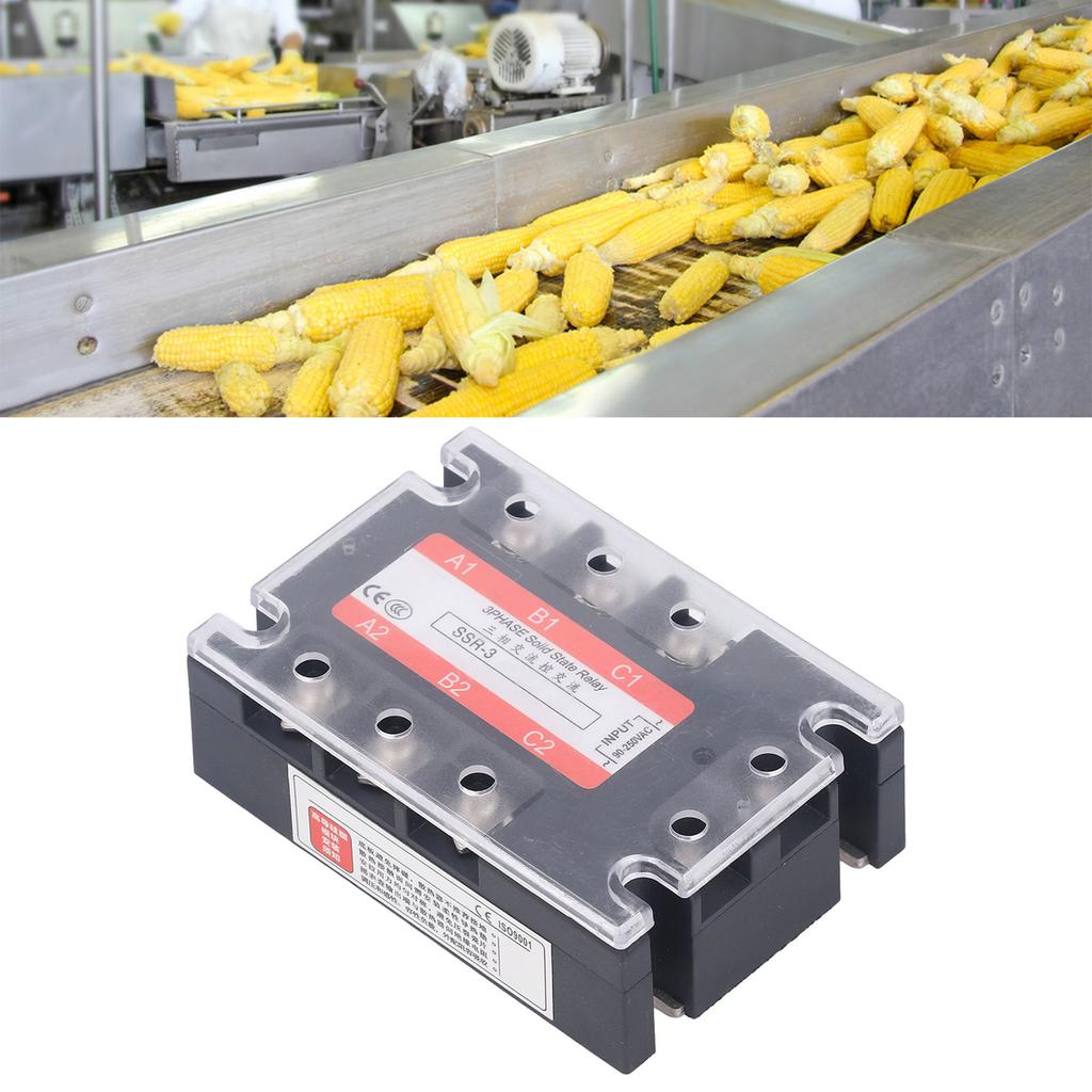 3-фазное твердотельное реле 10A светодиодный индикатор огнестойкое реле переменного тока для станка с ЧПУ 480 В