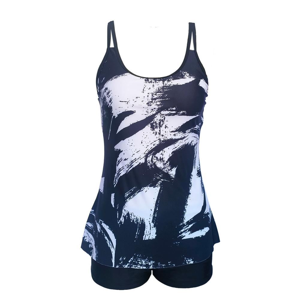 Женский сексуальный купальник с подтяжками и напечатанным раздельным купальником