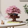 Pink Cherry Tree House Building Micro-particle Building Block Classic Model Kids Boys Girl Series Difficult Assembly Toys