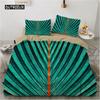 Green Leaves Bedding Set Plants Duvet Cover Set Design Palm Leaf Natural Scenery Bedroom Decoration for Women Children Teens Boy