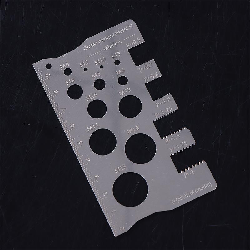 Прочная линейка из нержавеющей стали, винтовая измерительная линейка, точное измерение шага, резьбомер, измерительная линейка для винтов