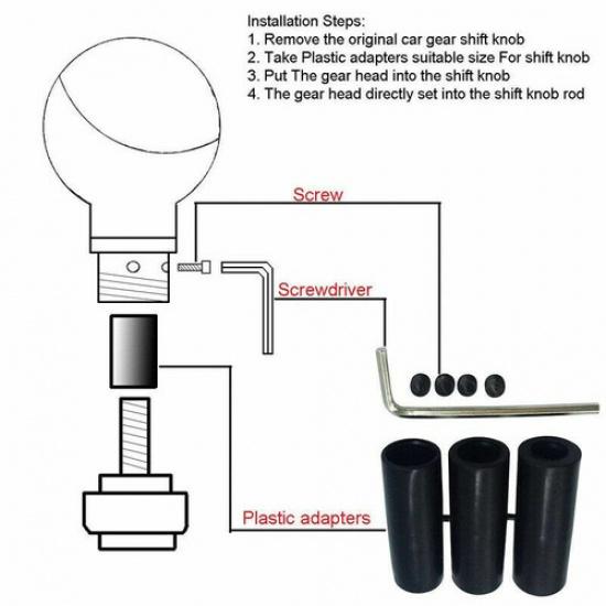 Car Gear Shift Knob Shifter Lever Stick Handle Fit For Automatic Transmission