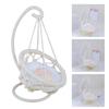 24cm Handwoven Doll Swing Chair Cotton Baby Hanging Bed Kids Playground Swing Chair Soft Doll Cradle for Girls
