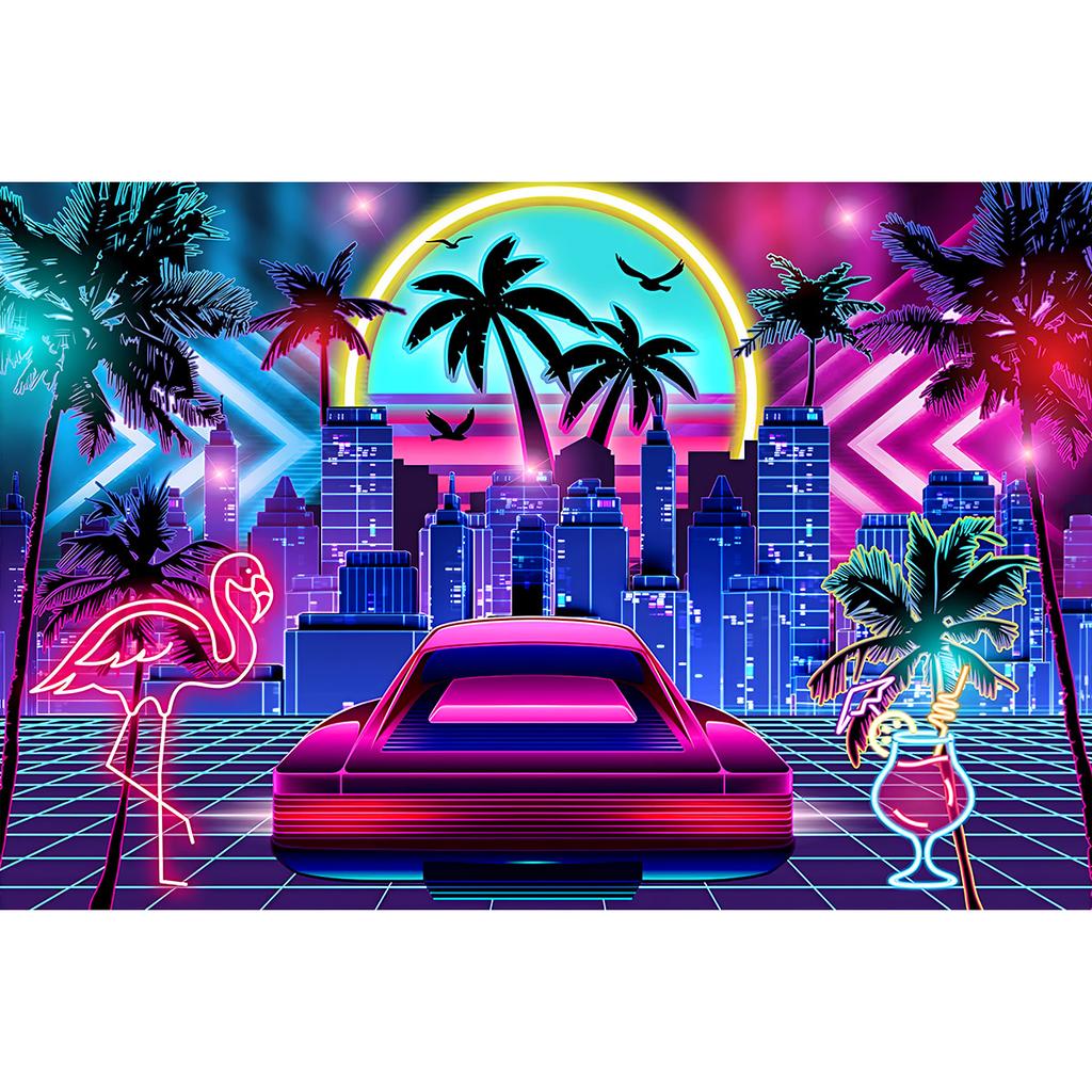80s 90s Backdrop Party Decorations Retro Hanging Banner Back to The 80s 90s Hip Hop Graffiti Wall Photography Background Photo