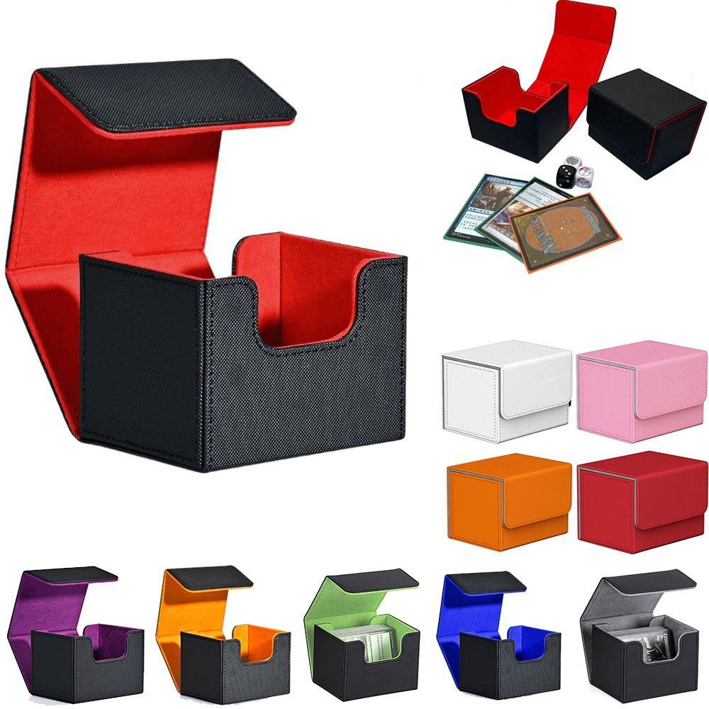 PU Trading Card Deck Box Large Capacity Deck Storage Box Collectible Game Card
