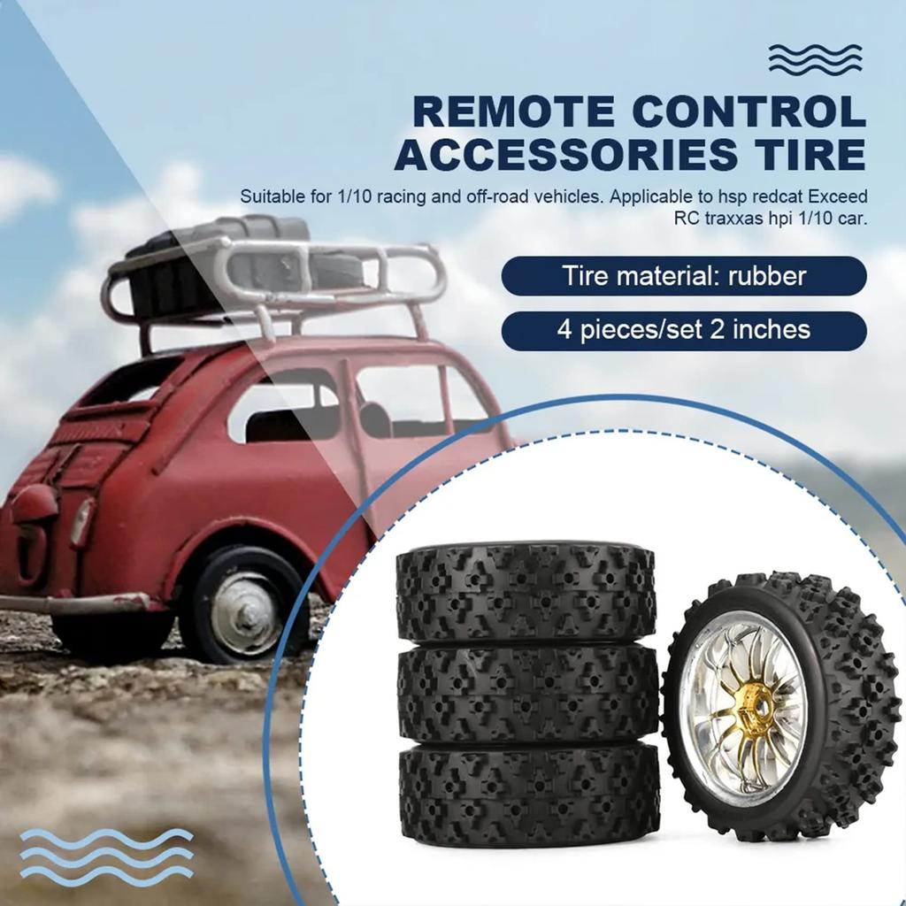 NOELAMOUR RC RC Car Radio Control RC RC Buggy of 1/10 Tires, Tires, Tires, Off-Road Car, (Set 4)