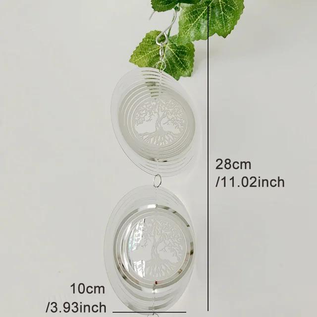3D вращающиеся колокольчики в виде дерева жизни, колокольчики для домашнего декора, эстетическое украшение для сада, подвесные украшения для улицы, набор колокольчиков