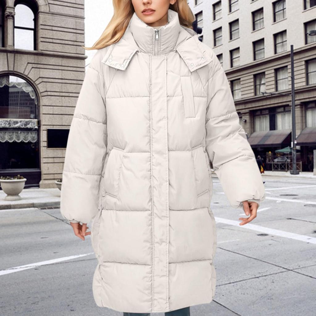 Women's Fashion Padded Jacket Loose Long Over The Knee Thickened Padded Jacket