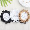 4Pcs Vintage Baroque Oval Photo Frame Mini Resin Picture Display Frame Home Bedroom Desktop Wedding Family Photo Holder Decoration