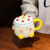 Ceramic Cup Creative Cake Water Cup Anime Mug Coffee Funny Cups Cute Mugs Original Breakfast Cups Personalized Gift Drinkware